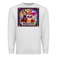 Oatmeal Heather dia de los muertos Premium Sweatshirt - Zillion Design Studio