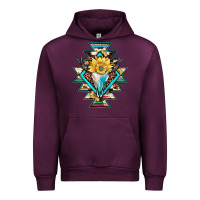 Mauve Wine cowhide leopard bull skull aztec Urban Hoodie - JahusDesignShop