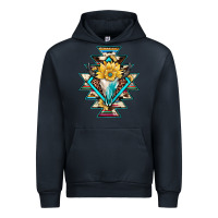 Navy cowhide leopard bull skull aztec Urban Hoodie - JahusDesignShop