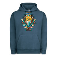 Pigment Midnight Navy cowhide leopard bull skull aztec Urban Hoodie - JahusDesignShop