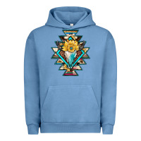 Pigment Pebble Blue cowhide leopard bull skull aztec Urban Hoodie - JahusDesignShop