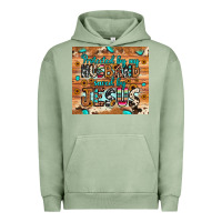 Pigment Oil Green protected husband saved by jesus Urban Hoodie - JahusDesignShop