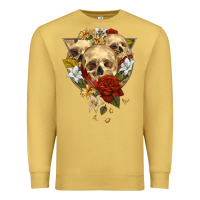 Antique Gold Triangle Flower Skeletons Premium Sweatshirt - RanaPortraitStore