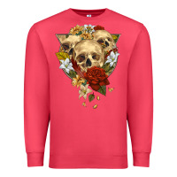 Cardinal Triangle Flower Skeletons Premium Sweatshirt - RanaPortraitStore