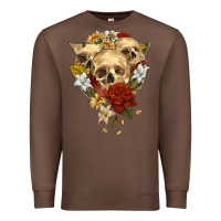 Chestnut Triangle Flower Skeletons Premium Sweatshirt - RanaPortraitStore