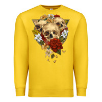 Lemon Triangle Flower Skeletons Premium Sweatshirt - RanaPortraitStore