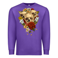 Purple Triangle Flower Skeletons Premium Sweatshirt - RanaPortraitStore