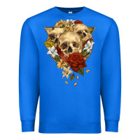 True Royal Triangle Flower Skeletons Premium Sweatshirt - RanaPortraitStore