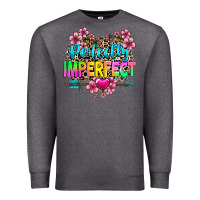 Charcoal Heather perfectly imperfect Premium Sweatshirt - texasbilliewilder