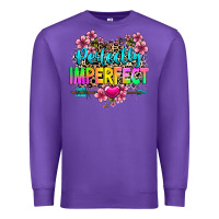 Purple perfectly imperfect Premium Sweatshirt - texasbilliewilder