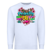 White perfectly imperfect Premium Sweatshirt - texasbilliewilder