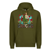 Army Green san judas gracias Premium Hoodie - JahusDesignShop