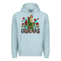 Blue Mist san judas gracias Premium Hoodie - JahusDesignShop