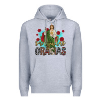 Heather Grey san judas gracias Premium Hoodie - JahusDesignShop