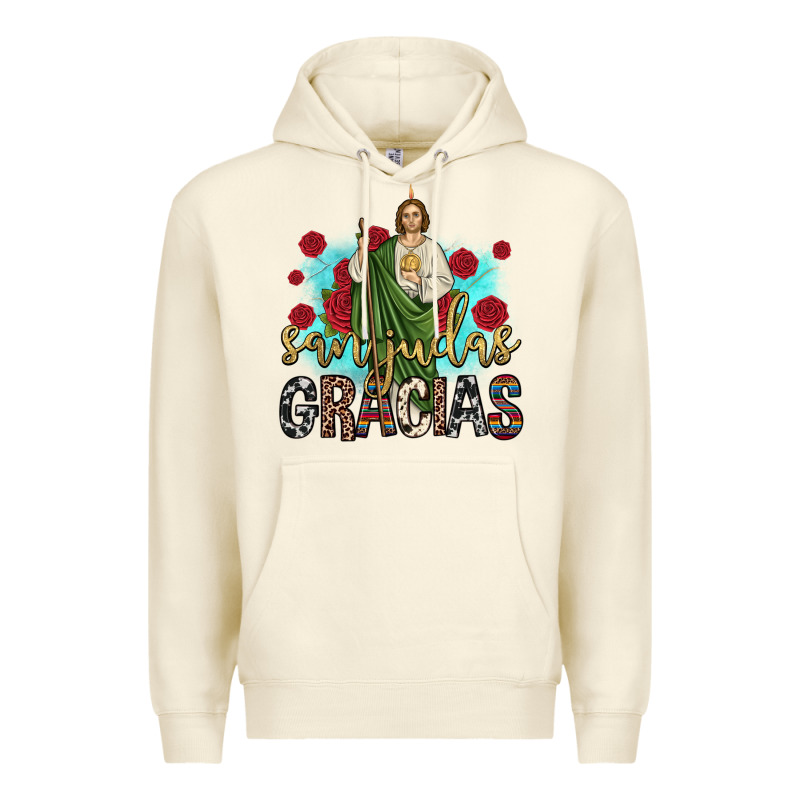 San Judas Gracias Premium Hoodie by JahusDesignShop | Teevron