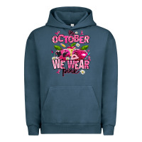 Pigment Midnight Navy in october we wear pink teachers Urban Hoodie - AdoDesignShop