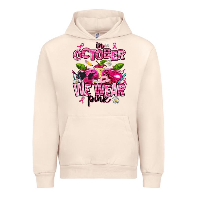 In October We Wear Pink Teachers Urban Hoodie by AdoDesignShop | Teevron