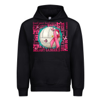 Black pink out breast cancer volleyballs Urban Hoodie - AdoDesignShop