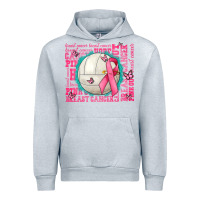 Heather Grey pink out breast cancer volleyballs Urban Hoodie - AdoDesignShop