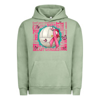 Pigment Oil Green pink out breast cancer volleyballs Urban Hoodie - AdoDesignShop