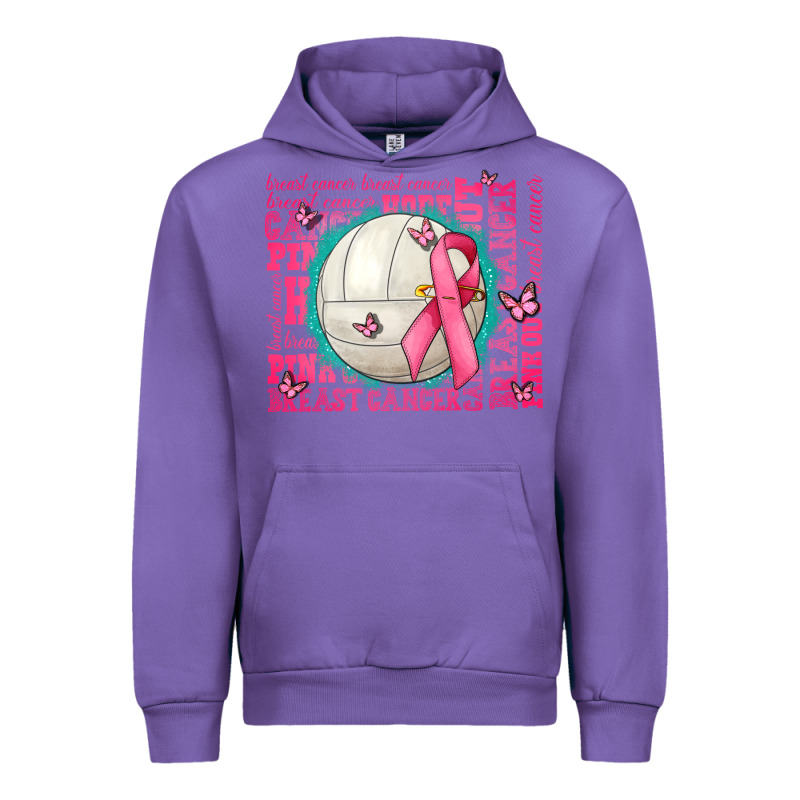 Pink Out Breast Cancer Volleyballs Urban Hoodie by AdoDesignShop | Teevron