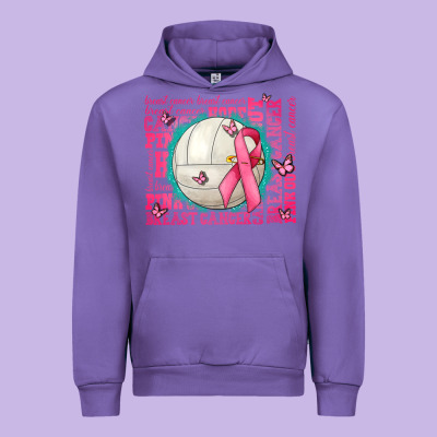 Pink Out Breast Cancer Volleyballs Urban Hoodie Designed By Adodesignshop