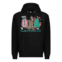 Black qma qualified medical aide Premium Hoodie - AdoDesignShop