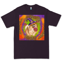 Plum Halloween Pomeranian Dog Premium Tee - LillyAllenDesigns