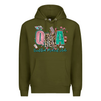 Army Green qma qualified medical aide Premium Hoodie - AdoDesignShop