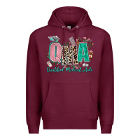 Burgundy qma qualified medical aide Premium Hoodie - AdoDesignShop