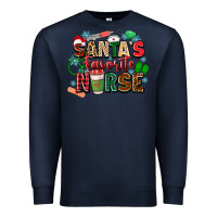 Navy santa's favorite nurse Premium Sweatshirt - Zillion Design Studio