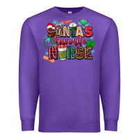 Purple santa's favorite nurse Premium Sweatshirt - Zillion Design Studio