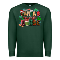 Sports Green santa's favorite nurse Premium Sweatshirt - Zillion Design Studio