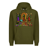 Army Green our lady of guadalupe happy hallothanksmas Premium Hoodie - JahusDesignShop