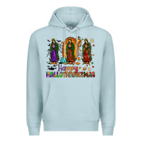 Blue Mist our lady of guadalupe happy hallothanksmas Premium Hoodie - JahusDesignShop