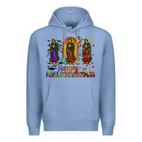 Colony Blue our lady of guadalupe happy hallothanksmas Premium Hoodie - JahusDesignShop