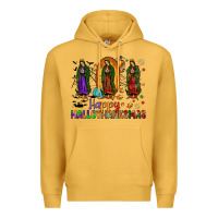 Mustard our lady of guadalupe happy hallothanksmas Premium Hoodie - JahusDesignShop