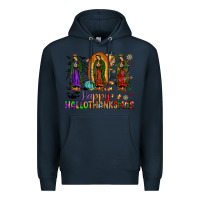 Navy our lady of guadalupe happy hallothanksmas Premium Hoodie - JahusDesignShop
