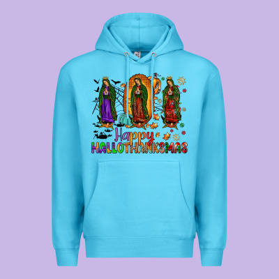 Our Lady Of Guadalupe Happy Hallothanksmas Premium Hoodie Designed By Jahusdesignshop