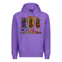 Purple our lady of guadalupe happy hallothanksmas Premium Hoodie - JahusDesignShop