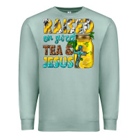 Seafoam raised on sweet tea and jesus Premium Sweatshirt - texasbilliewilder