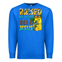 True Royal raised on sweet tea and jesus Premium Sweatshirt - texasbilliewilder