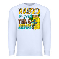 White raised on sweet tea and jesus Premium Sweatshirt - texasbilliewilder