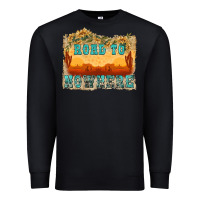 Black road to nowhere tbw Premium Sweatshirt - texasbilliewilder