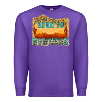 Purple road to nowhere tbw Premium Sweatshirt - texasbilliewilder