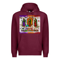 Burgundy our lady of guadalupe happy  hallothanksmas tumbler Premium Hoodie - JahusDesignShop