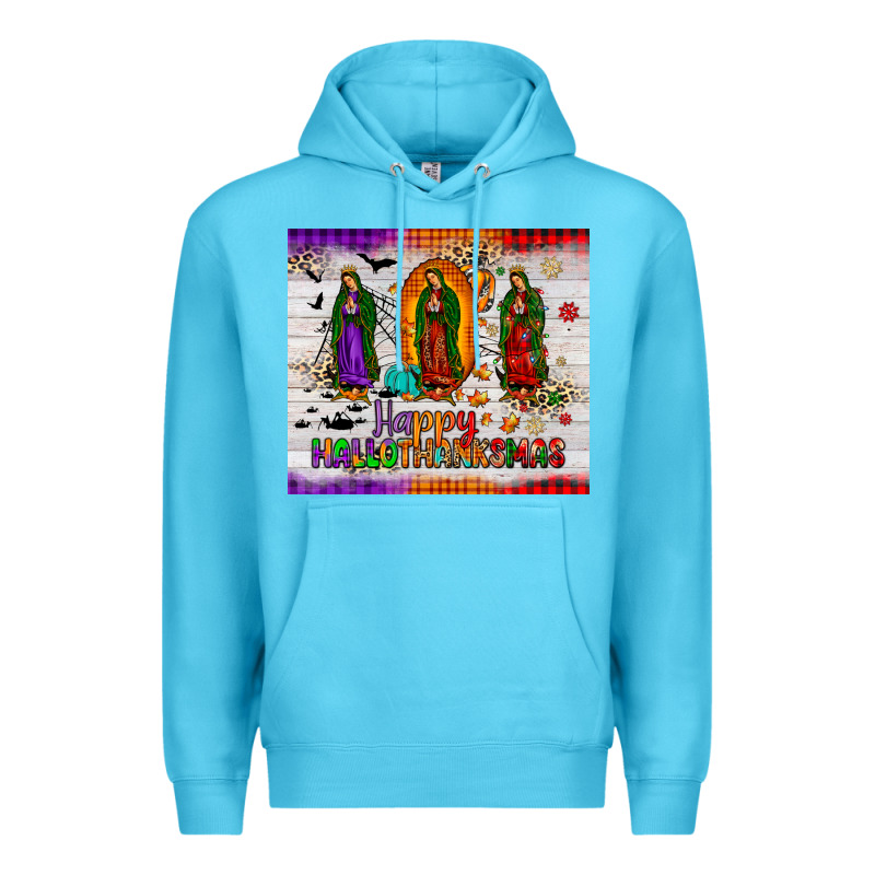 Our Lady Of Guadalupe Happy  Hallothanksmas Tumbler Premium Hoodie by JahusDesignShop | Teevron