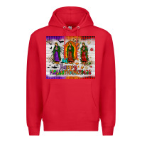 Red our lady of guadalupe happy  hallothanksmas tumbler Premium Hoodie - JahusDesignShop
