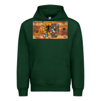 Forest Green leopard cross butterfly sunflower Urban Hoodie - JahusDesignShop