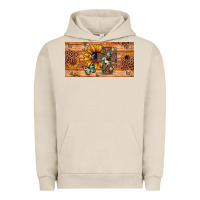 Pigment French Oak leopard cross butterfly sunflower Urban Hoodie - JahusDesignShop